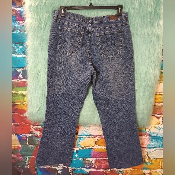 Lee Relaxed Boot Cut Jeans Size 14 Short - Picture 9 of 15